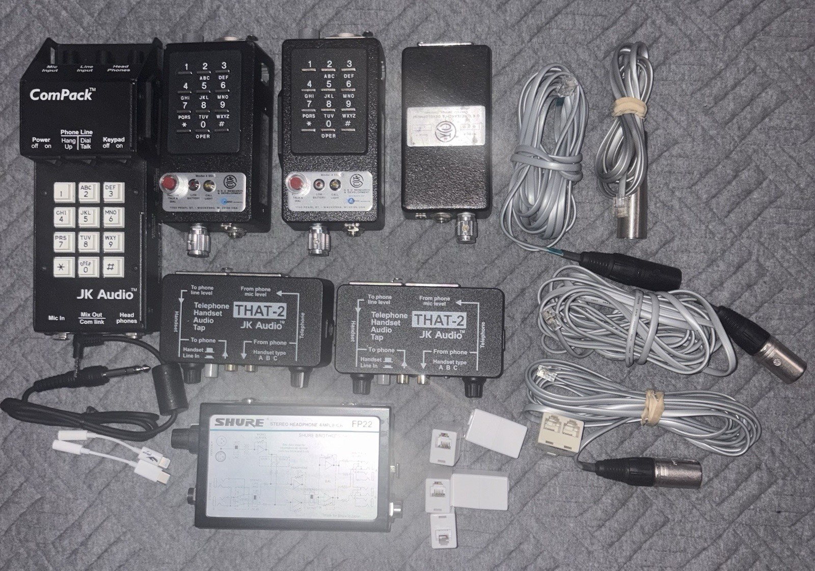 IFB box lot-GKC 655, GKC 600, JK Audio COMPAK, Shure FP22, THAT2,