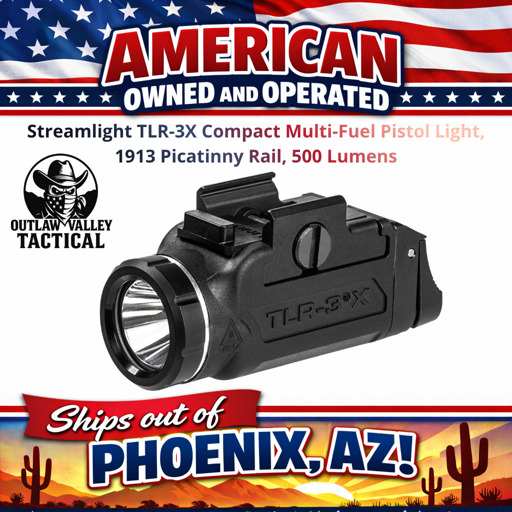 TLR-3X Compact Multi-Fuel Pistol Light, 1913 Picatinny Rail, 500 LMS