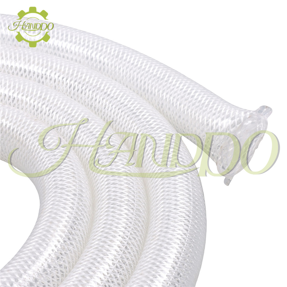 1" ID × 1-19/64" OD 10ft Clear Braided Hose High Pressure Flexible Reinforce PVC