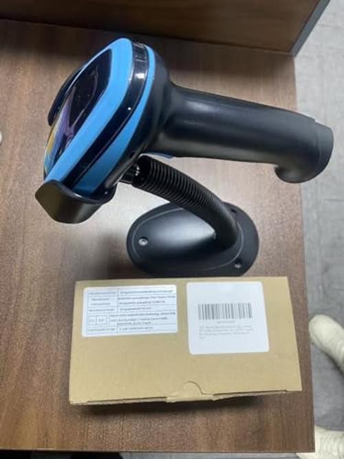 Barcode Scanner Wireless 1D Laser Bar Code Scanners with Stand 2.4G 652wl