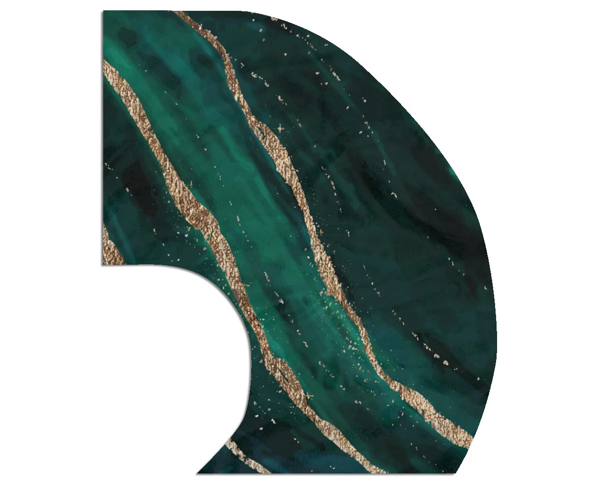 Emerald Waves Color Guard Swing Flag- NEW