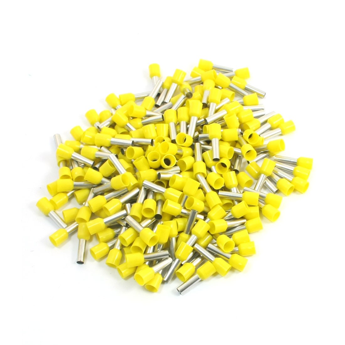 190Pcs E6012 Yellow Tube Head Pre Insulation Wiring Terminals for 6.0 mm² Cable