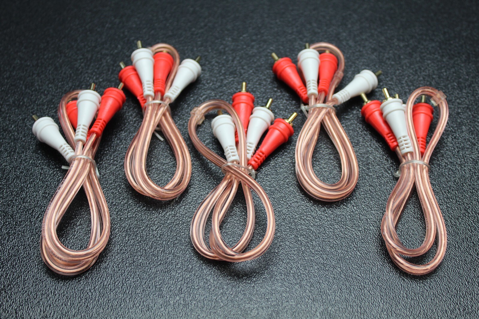 5 PCS 1.5 FT RCA WIRE AUDIOPIPE 2 CHANNEL MALE CAR HOME AUDIO BMS-1-5M