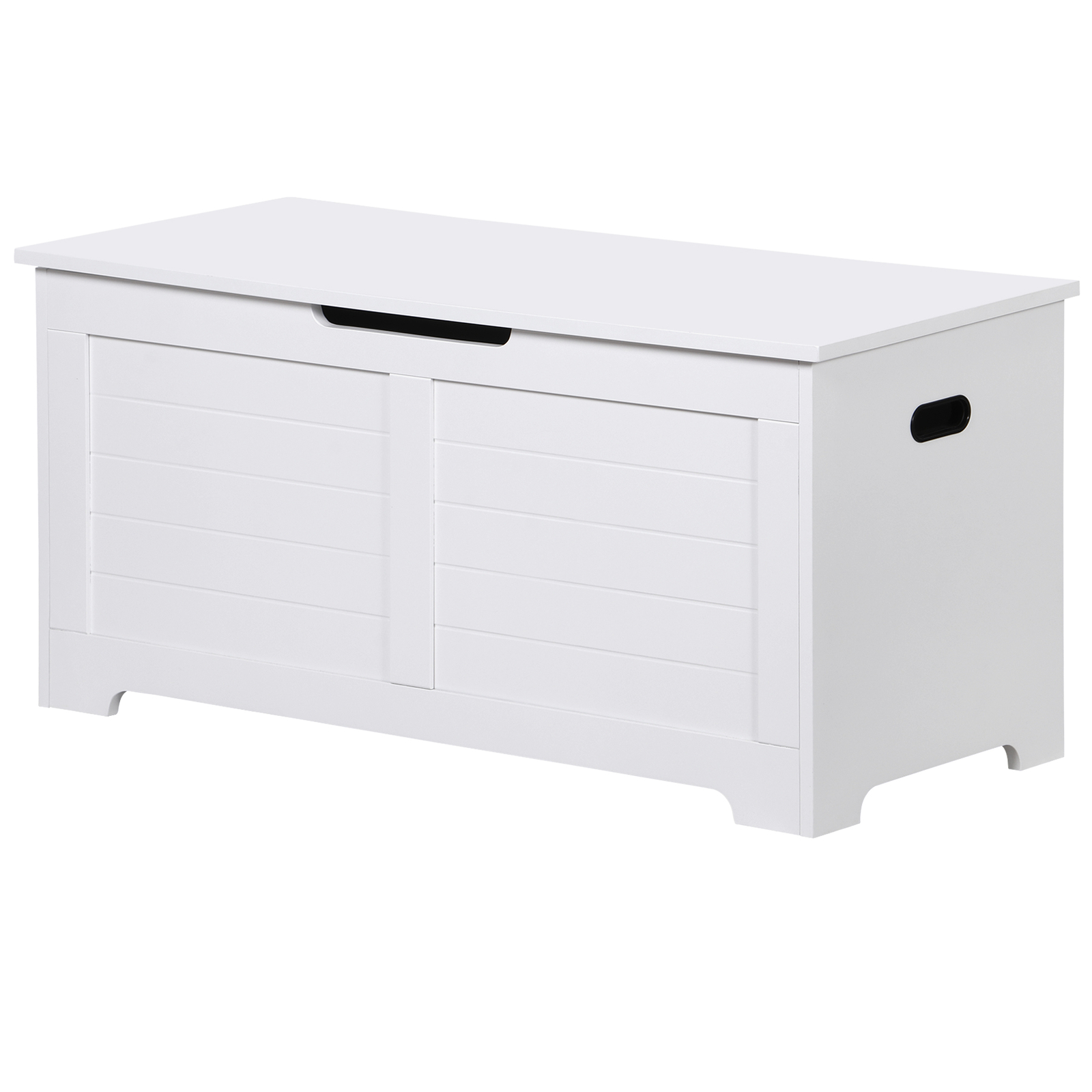 Storage Chest Storage Trunk with 2 Safety Hinges Storage Bench Shoe Bench White