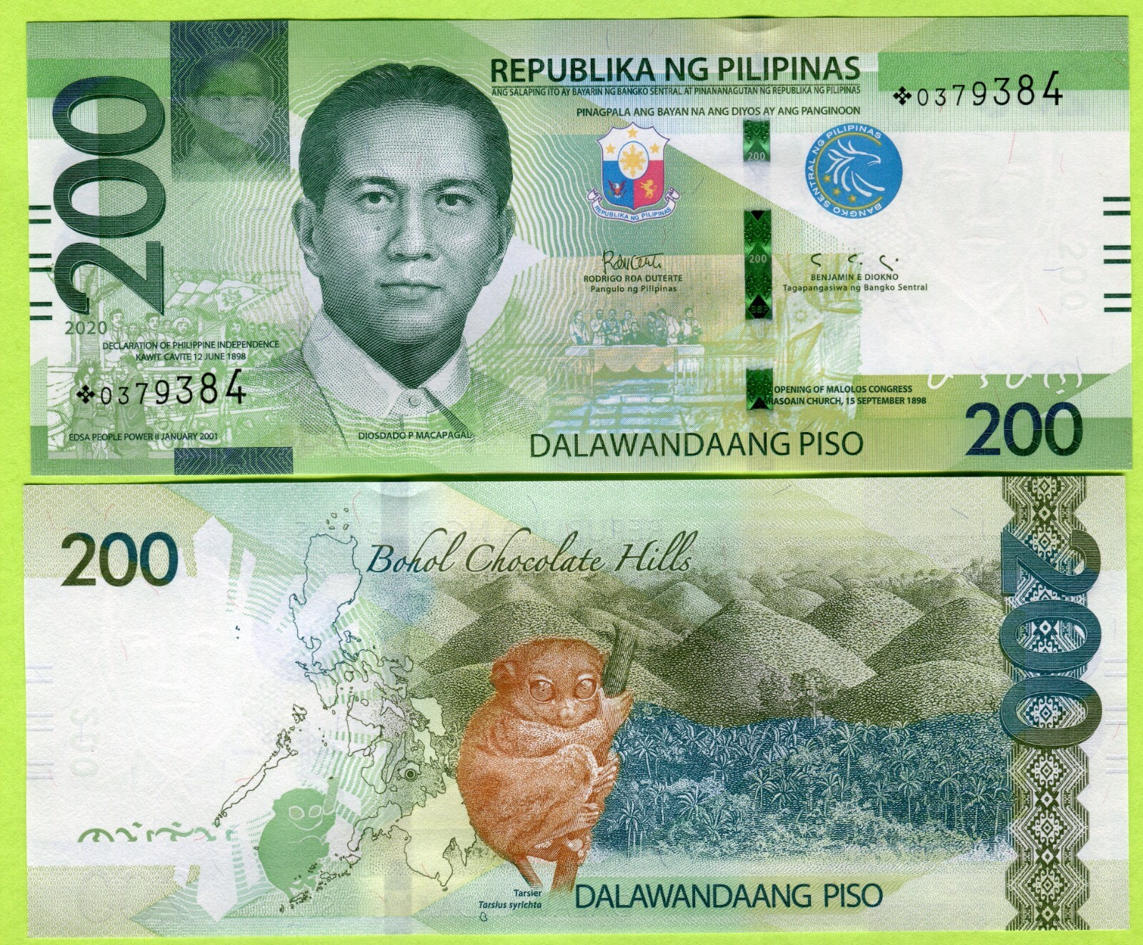 Philippines 200 Piso 2020 P226* UNC - Replacement/Star