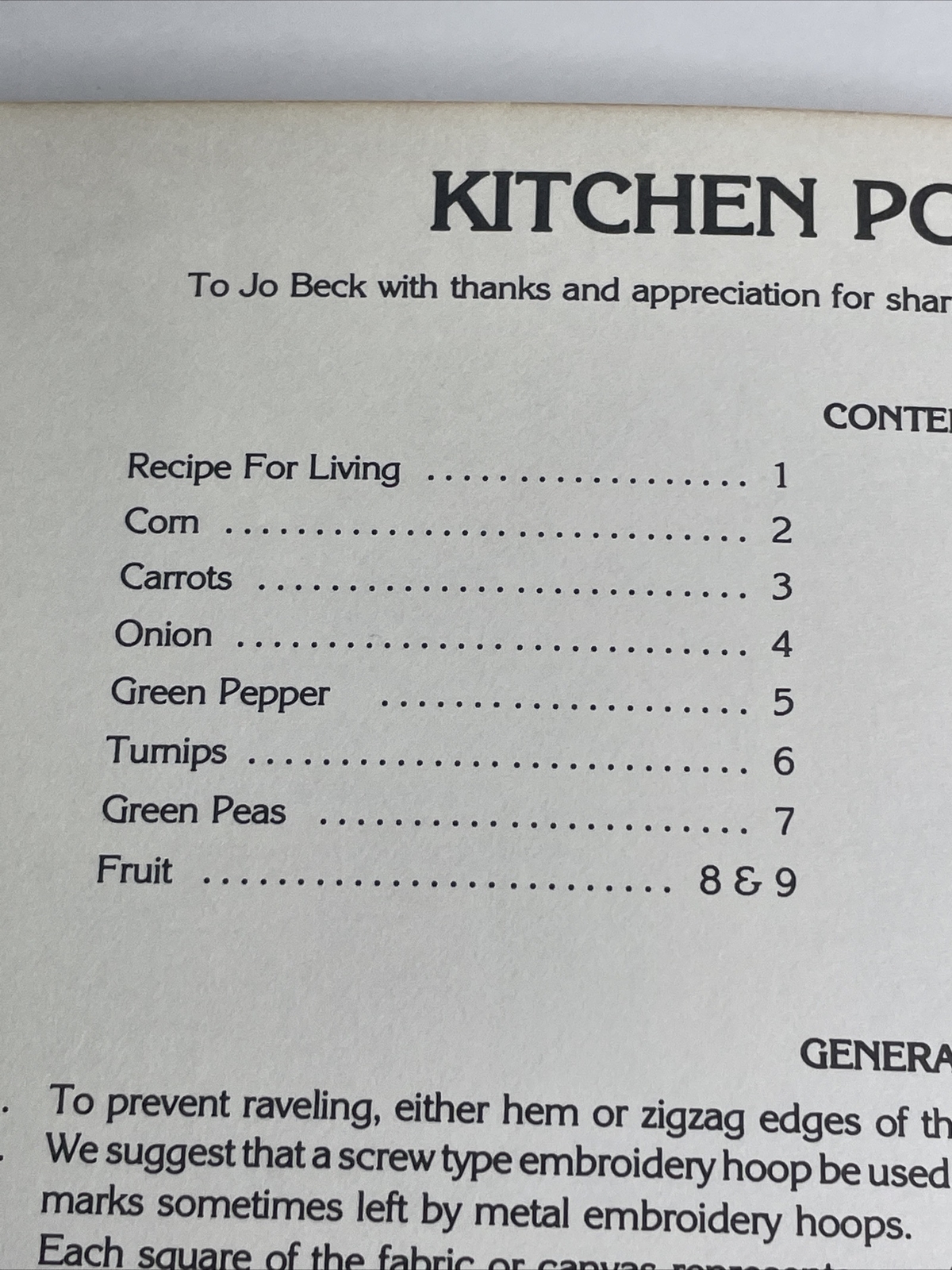 June Grigg Kitchen Potpourri Book 6 Cross Stitch Pattern
