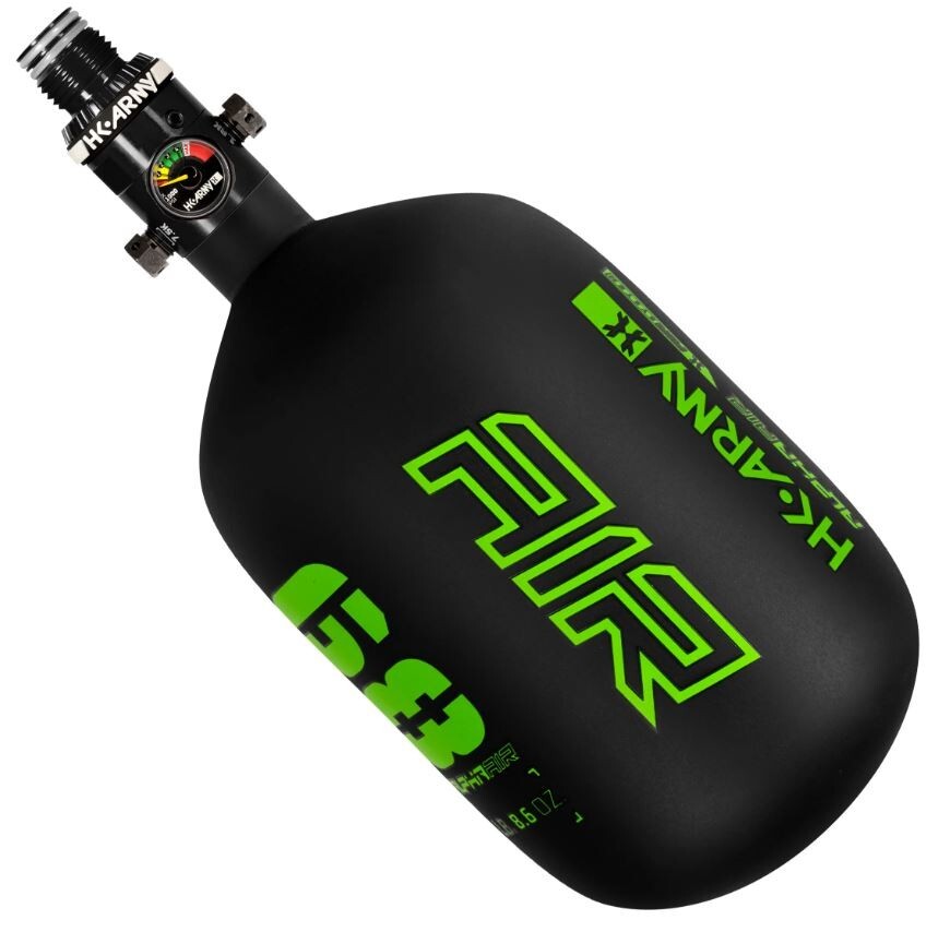 HK Army Paintball Alpha Air 68ci/4500psi HPA Tank w/ Mid Pressure Reg Surge