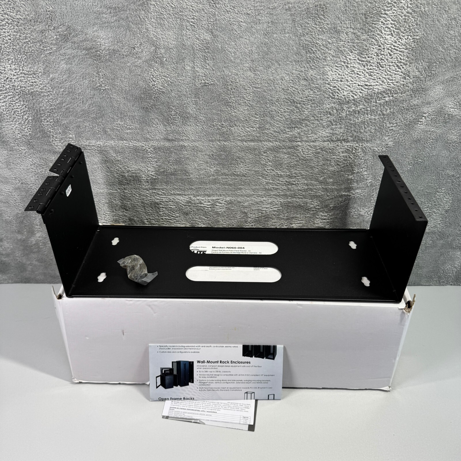 Tripp-Lite N060-004 Hinged Wall Mount Patch Panel Bracket-4U CN7714