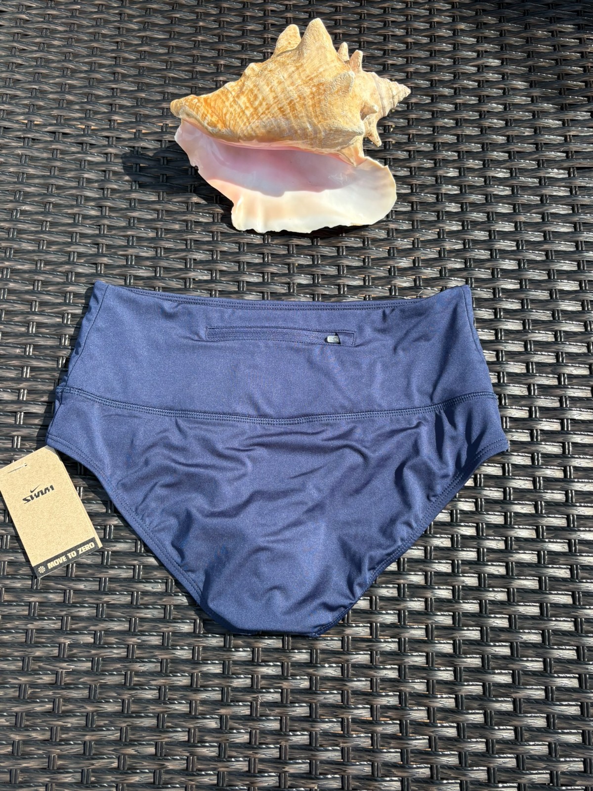 Womens' Nike Navy Blue Bikini Bottom Size Medium NWT NESSA215 Retail $56