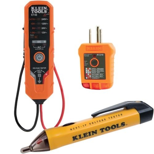 Klein Tools 80077 Voltage Test Kit, Electronic AC/DC Tester, GFCI Outlet