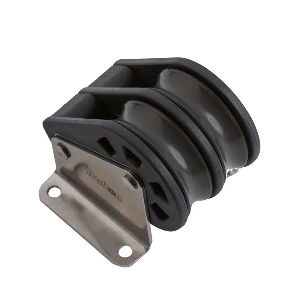 BARTON 45MM PLAIN BEARING  PULLEY BLOCK DOUBLE UPRIGHT