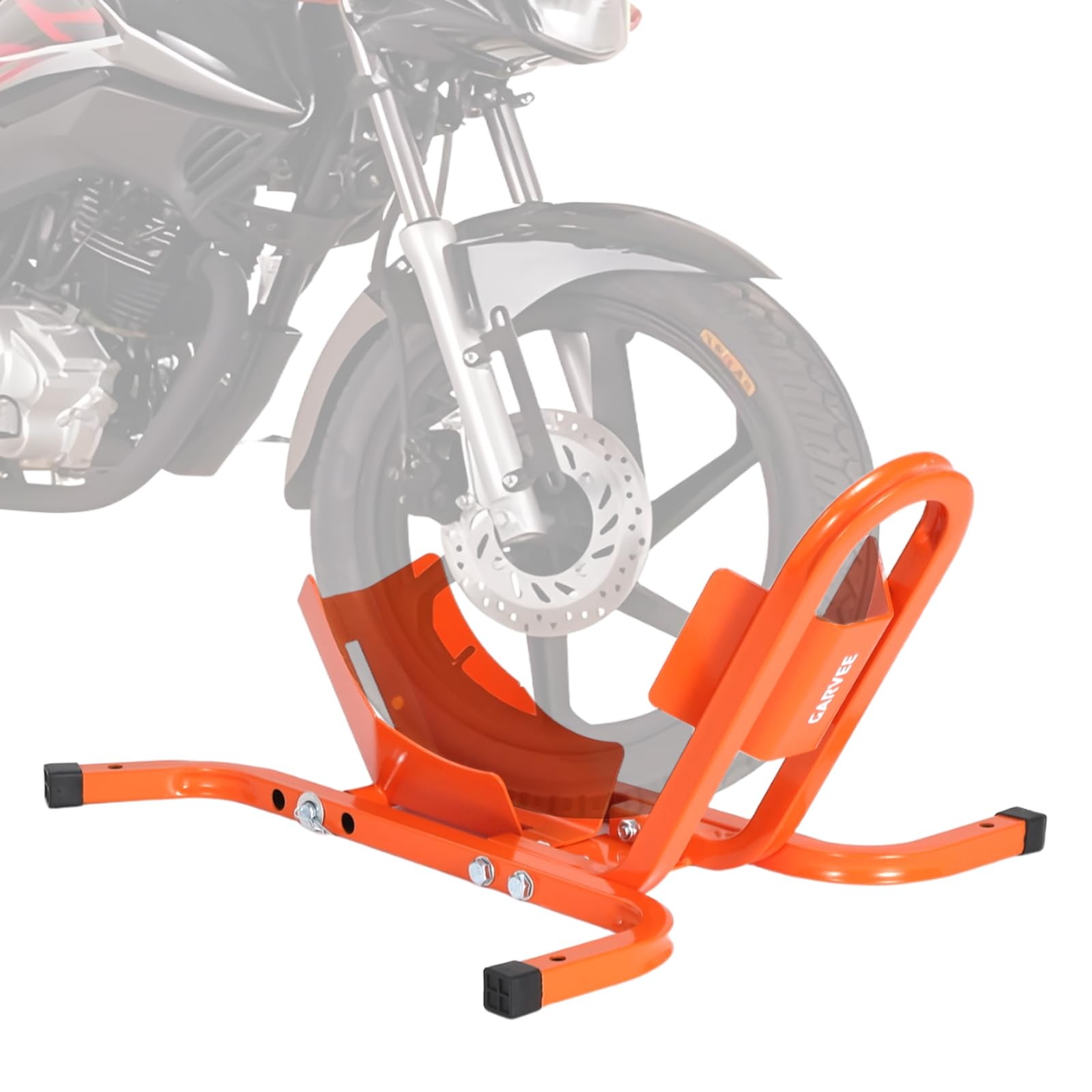 Heavy Duty Motorcycle Wheel Stop Chock Stand Tire Rack Adjustable 16"-21" 1800lb