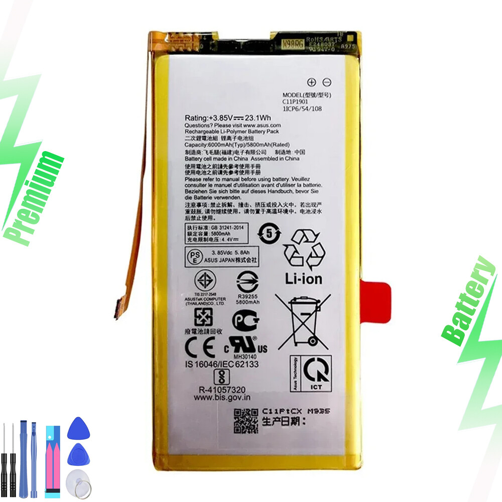 Battery Replacement for Asus ROG Phone II 2 ZS660KL C11P1901 ASUS_I001D 5800mAh