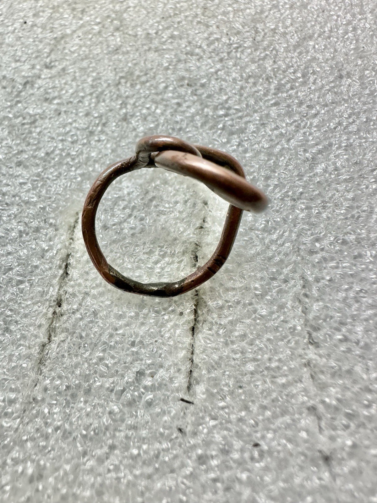 Handmade Abstract Solid COPPER Ring Size 6