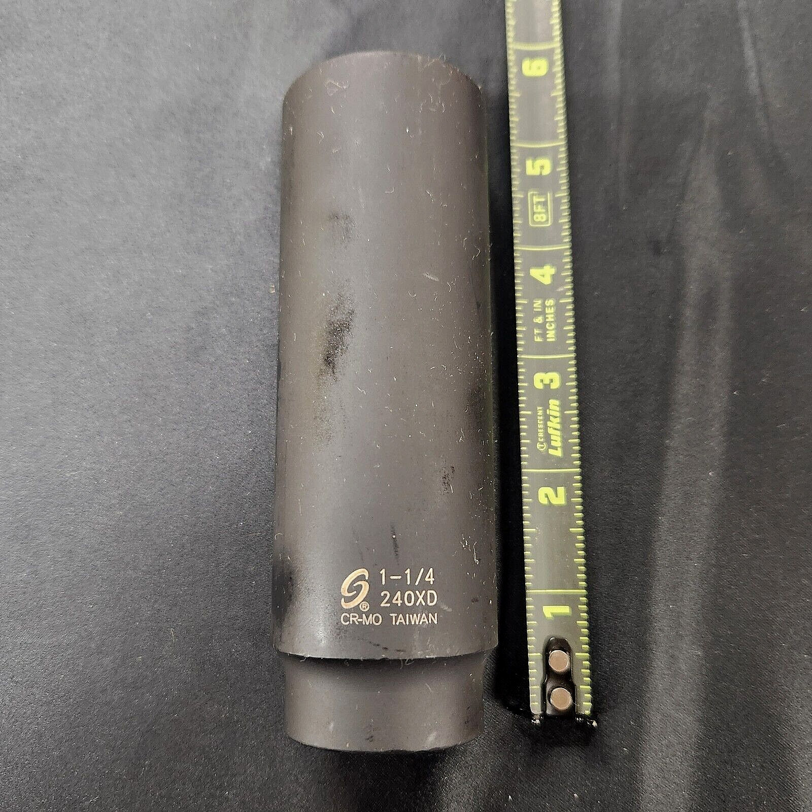 QTY 1 NEW SUNEX 240XD 1-1/4" BLACK OXIDE 1/2" DRIVE EXTRA DEEP IMPACT SOCKET