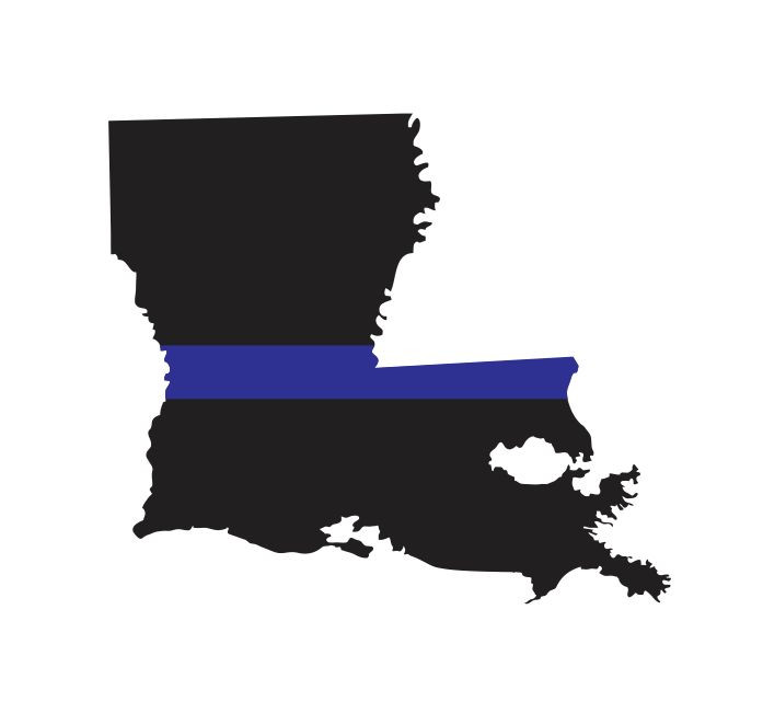 Louisiana State Police Support Thin Blue Line Car Truck Decal Sticker
