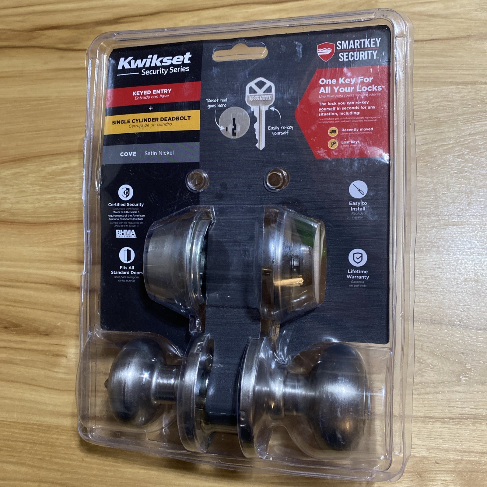 Kwikset Cove Entry Lockset Keyed Alike Satin Nickel 96900-424 NEW