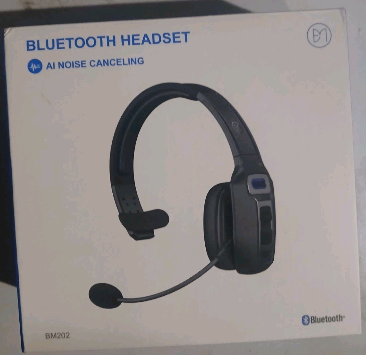 NEW BRAMMAR BM202 Wireless Trucker Bluetooth Headset V5.2 AI Noise Canceling Mic