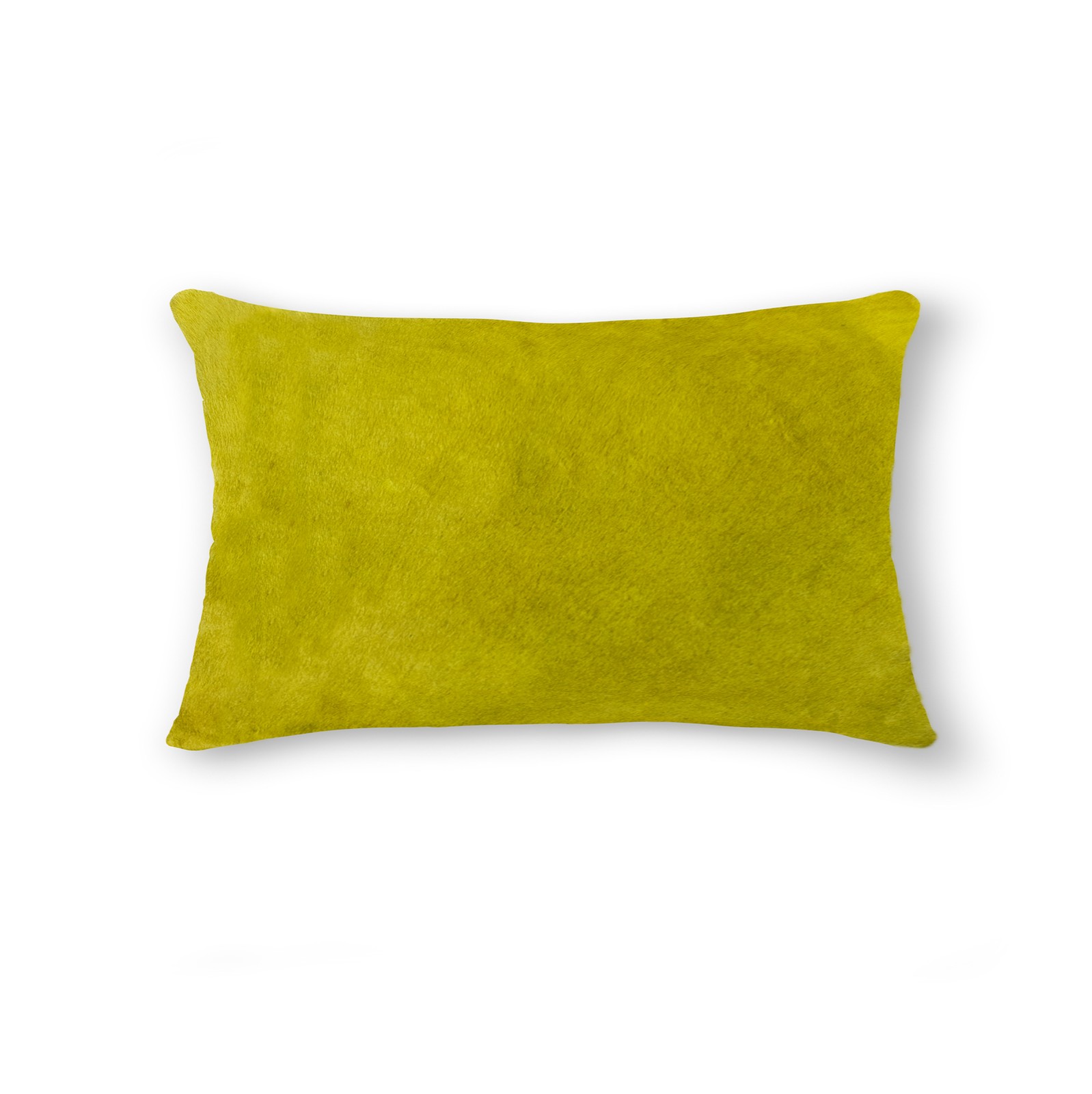Natural Torino Geneva Cowhide Pillow | Yellow | 12"x20"