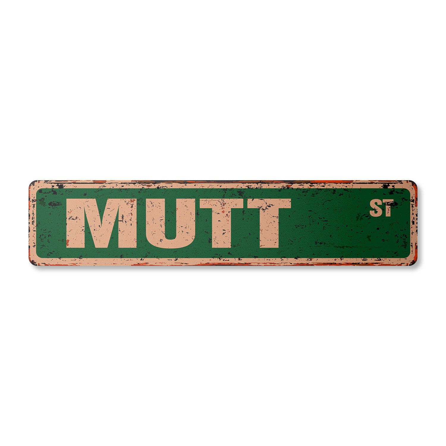 MUTT Vintage Street Sign Metal Plastic dog puppy breeder pet yard