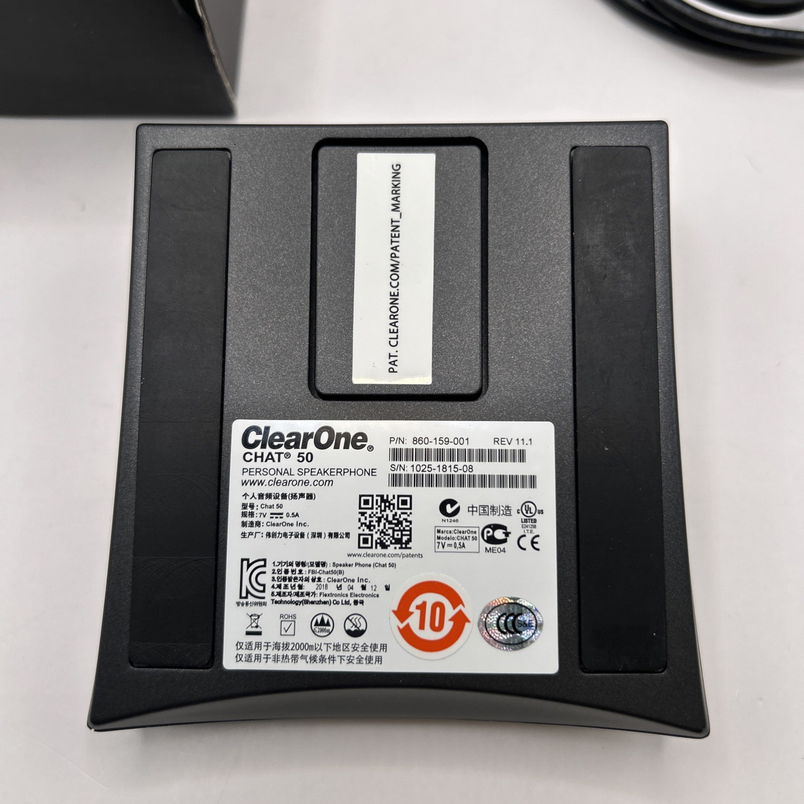 ClearOne Chat 50 USB Personal Speakerphone 910-159-001 Open box