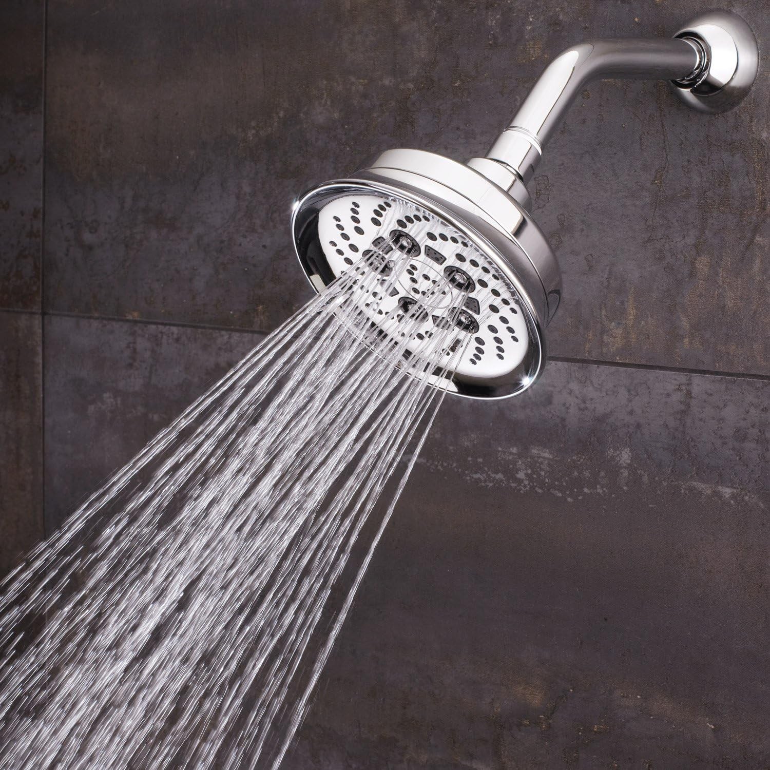 SR-124 Assana Anystream Multi-Function Shower Head, Polished Chrome