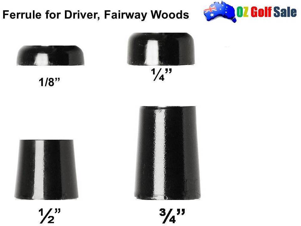 4pcs .335 Golf Wood Ferrule for Driver, Fairway Wood 1/8" 1/4" 1/2" 3/4"