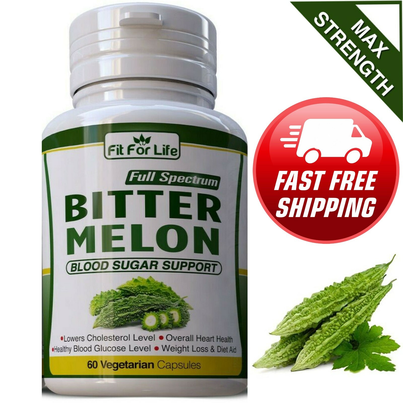 BITTER MELON ORGANIC SUPPLEMENT  SUPPORT GLUCOSE LEVELS 60 CAPSULES