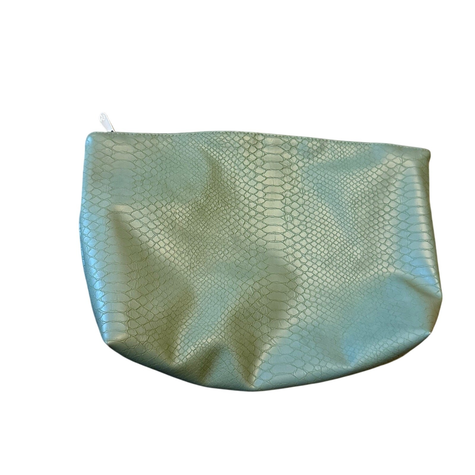 Sonia Kashuk Large Travel Pouch Green Faux Leather Clutch Bag Make Up
