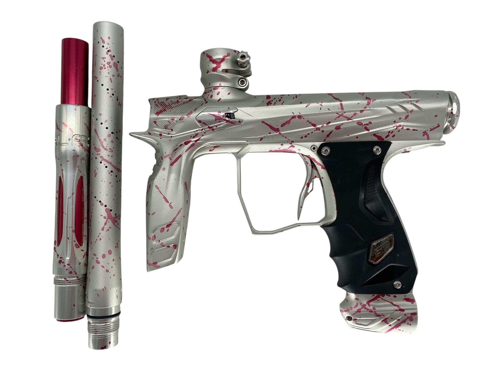 Smart Parts Hk Army Shocker Amp Paintball Gun Silver/Pink Splash