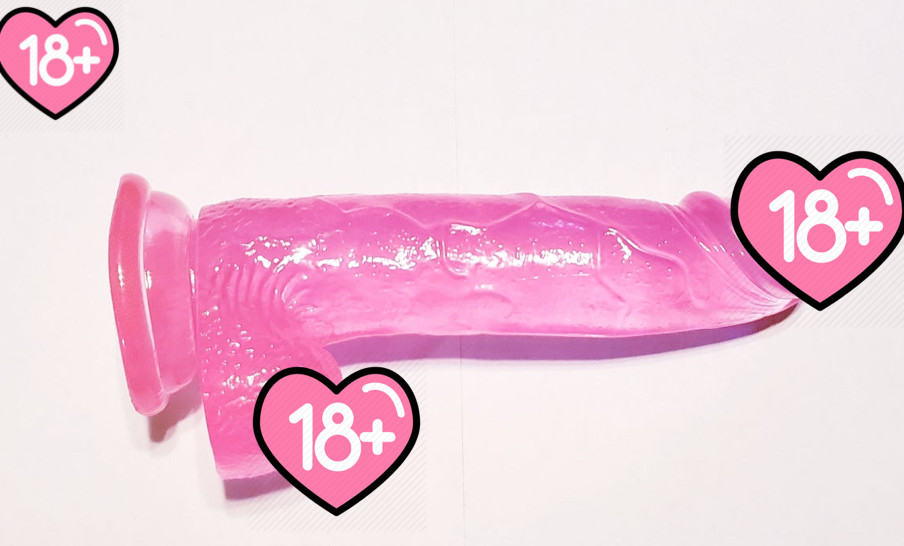 Realistic Pink 8" Silicone Dildo Body Safe Suction Cup Girthy