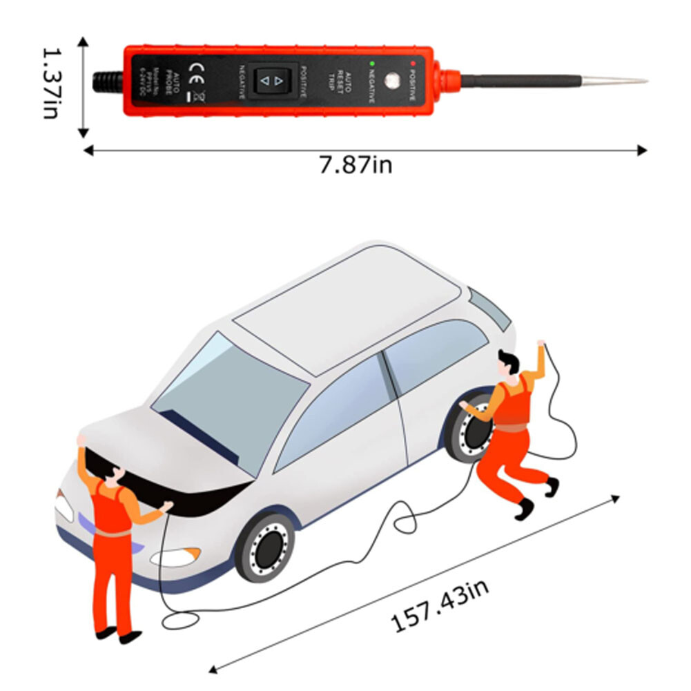 Digital Automotive Car Power Probe Circuit Electrical Tester Test Device System