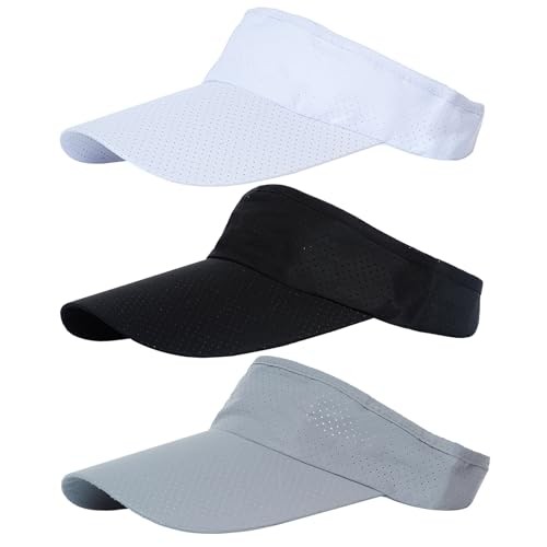 choyaxo 3pcs Sun Visor Hats UV Protection Beach Hats Golf Caps for Men Women