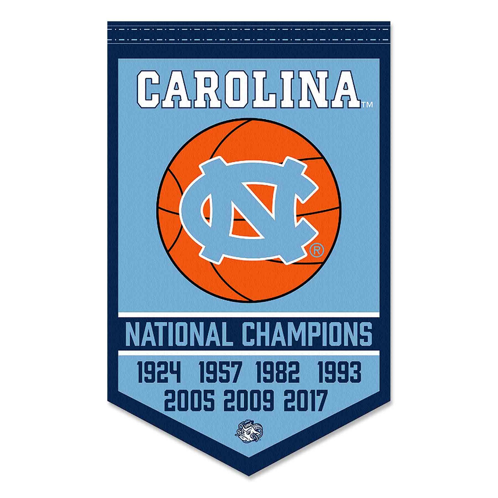 North Carolina Tar Heels Basketball National Champions Banner Flag