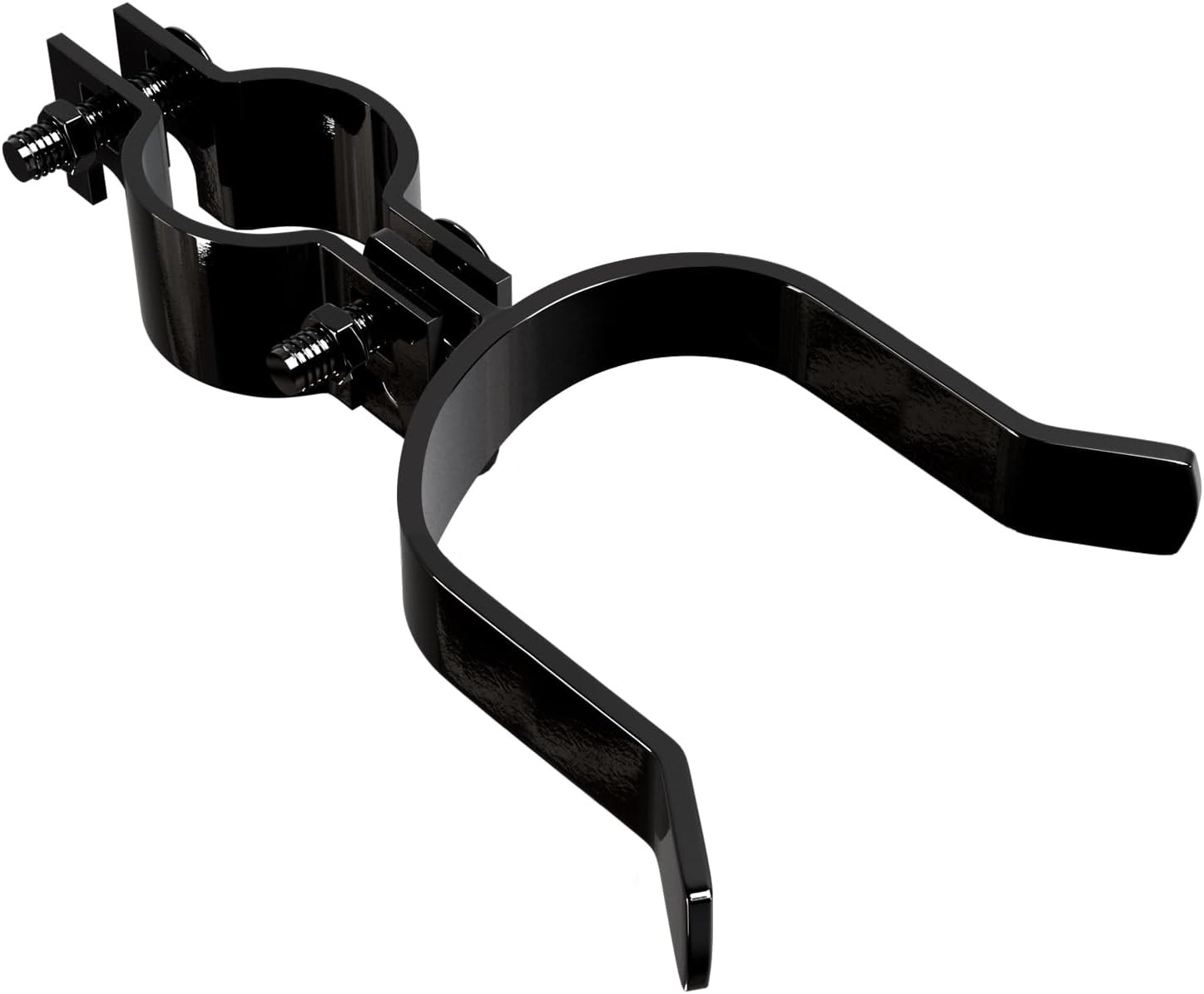 Chain Link Gate Latch 1-3/8" X 2-3/8", Black Gate Fork Latch for Chain Link Fenc