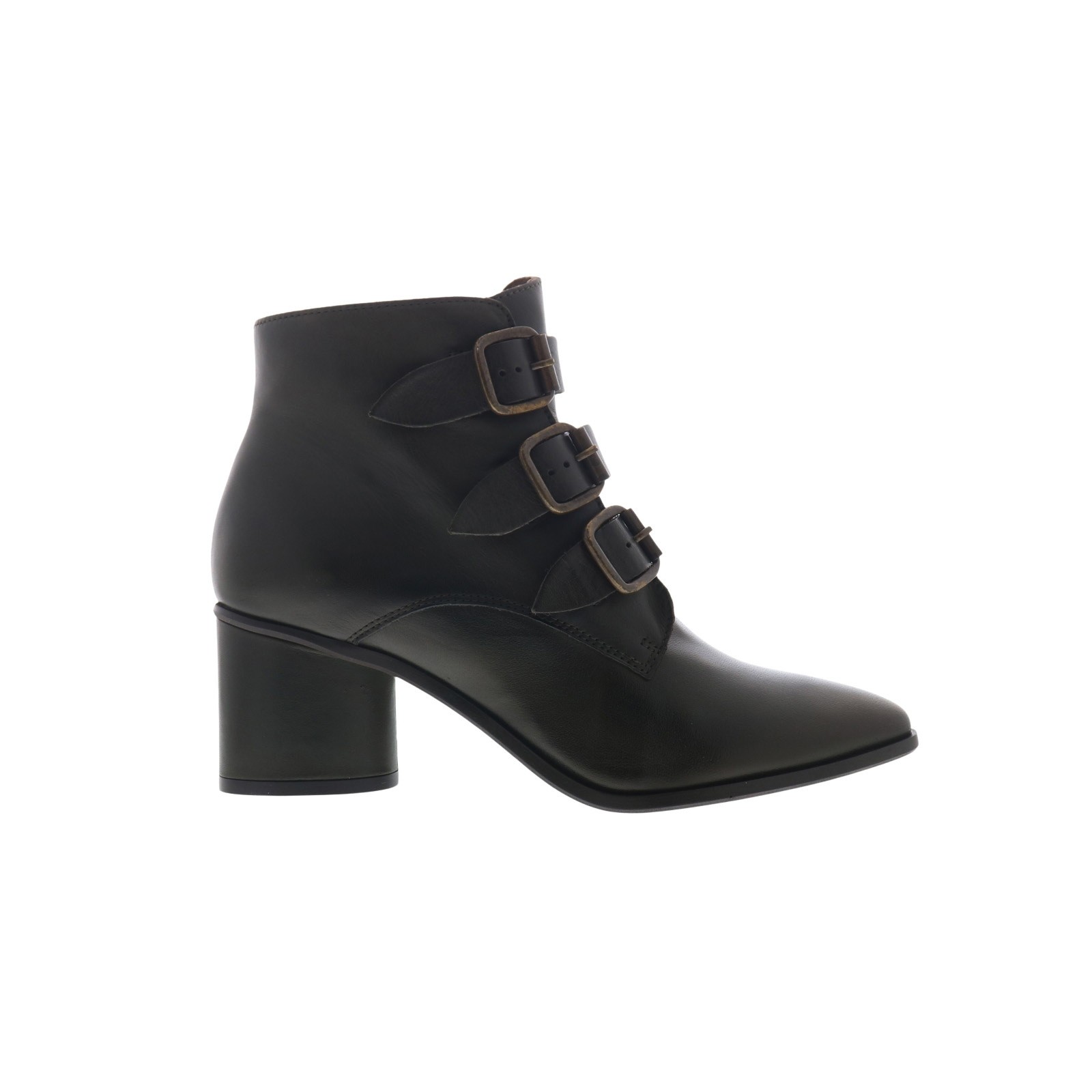Miz Mooz Janae Womens Black Leather Zipper Ankle & Booties Boots