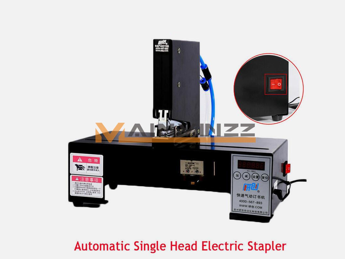 Single-head Head Automatic Electric Stapler Pneumatic Binding Machine 110V/220V