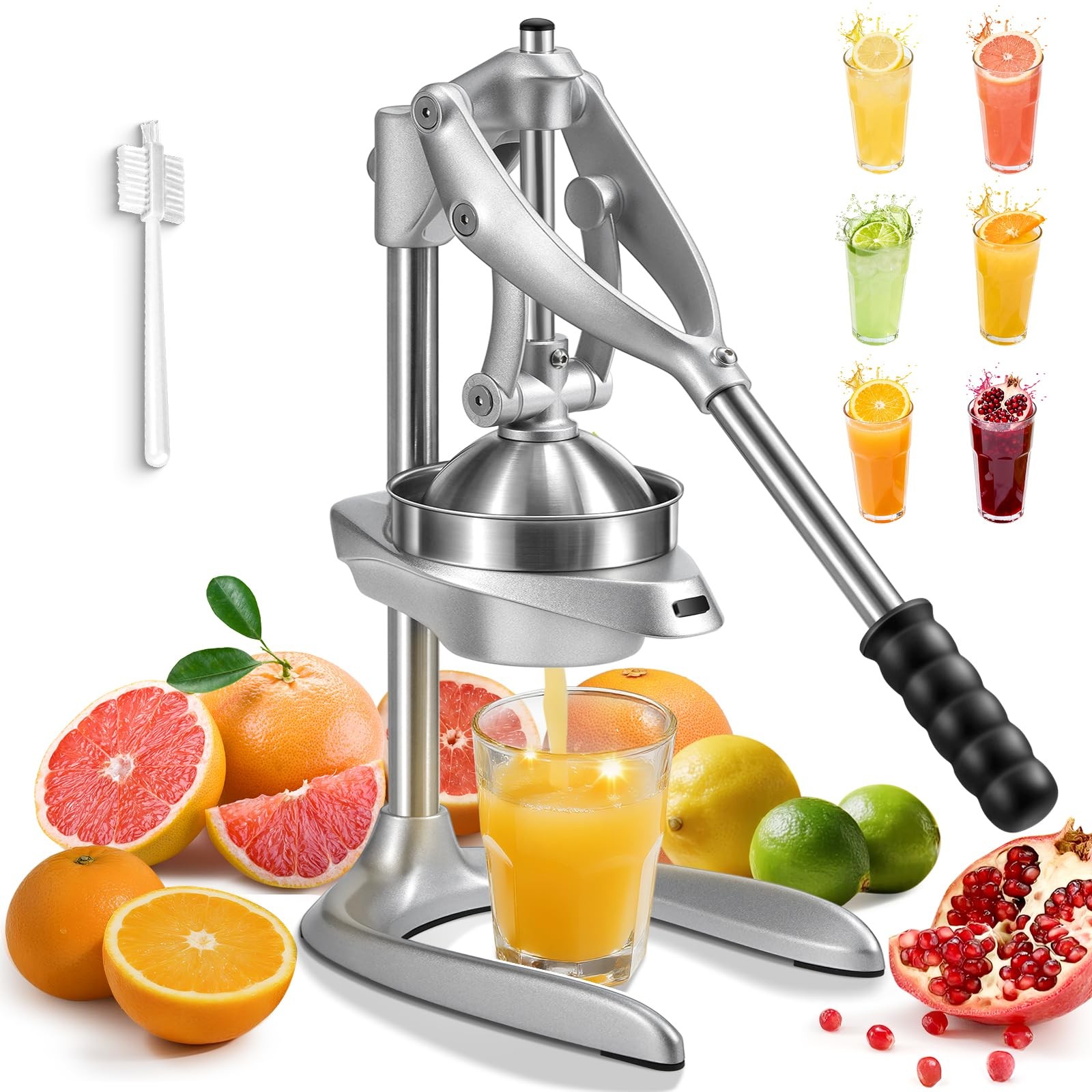 Manual Juicer Stainless Steel Juicer Press Heavy Duty Citrus Squeezer