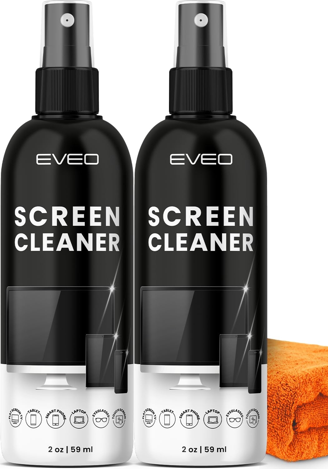 TV Screen Cleaner Kit 2 Pack with Microfiber