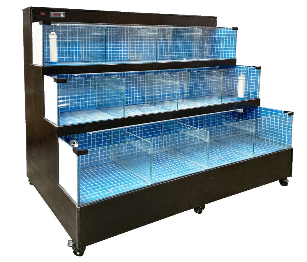 NEW 80" Live Seafood Lobster Crab Holding Water Tank Cooling Market Restaurant