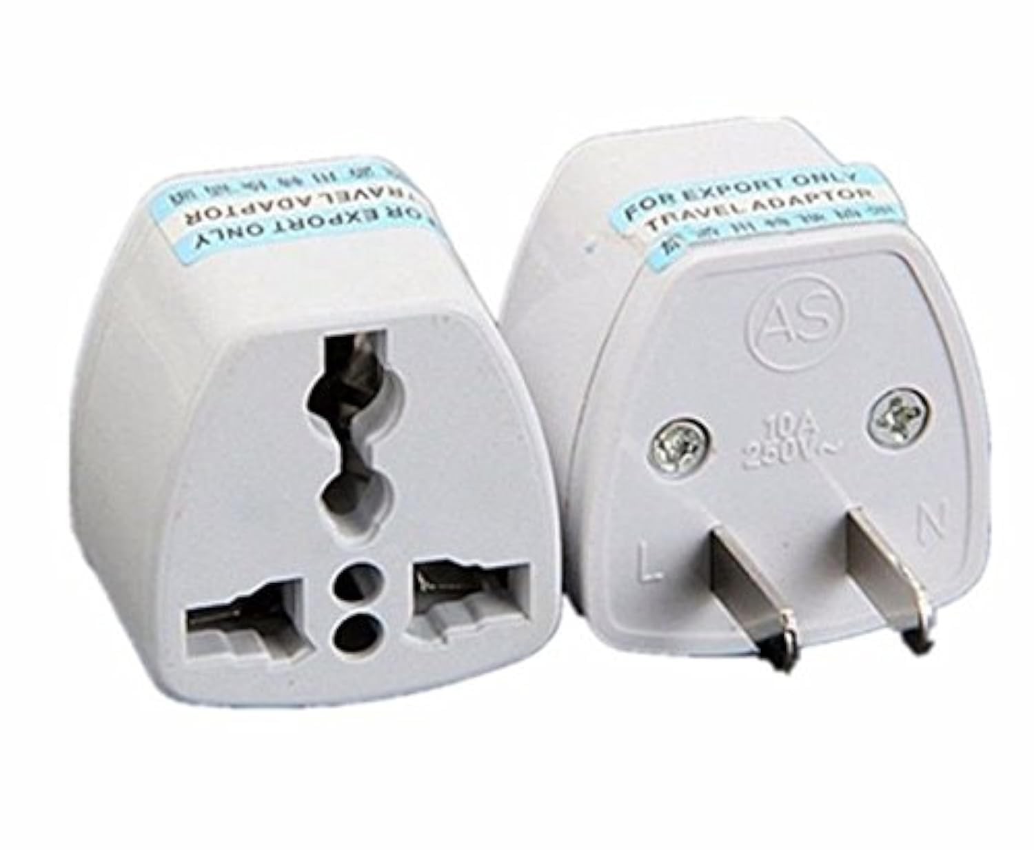 ANRANK UAE25010AK 2 Packs High Performance Universal UK/EU/AU to US Adapter T...