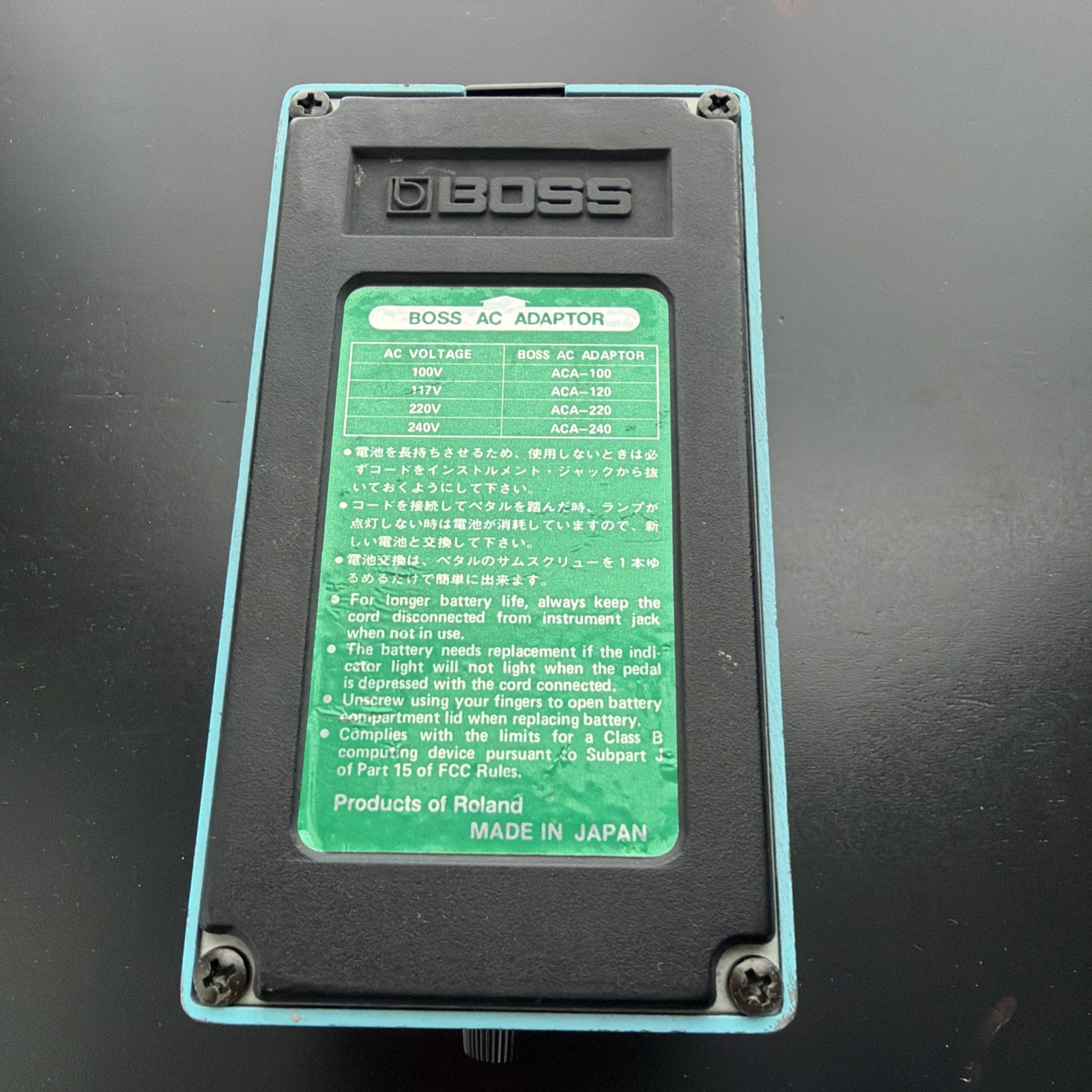 Boss CE-2 Chorus Guitar Effect Pedal Green label