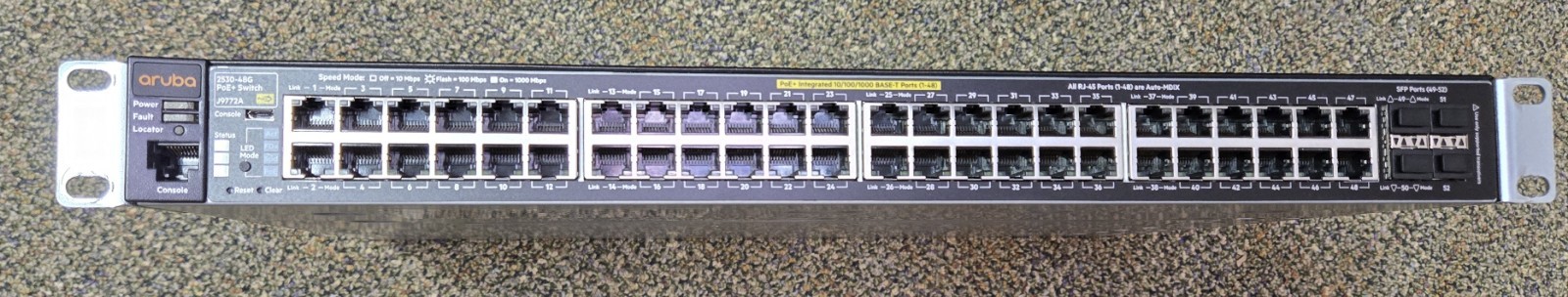 Aruba 2530 48G PoE+ Ethernet Switch with power cable