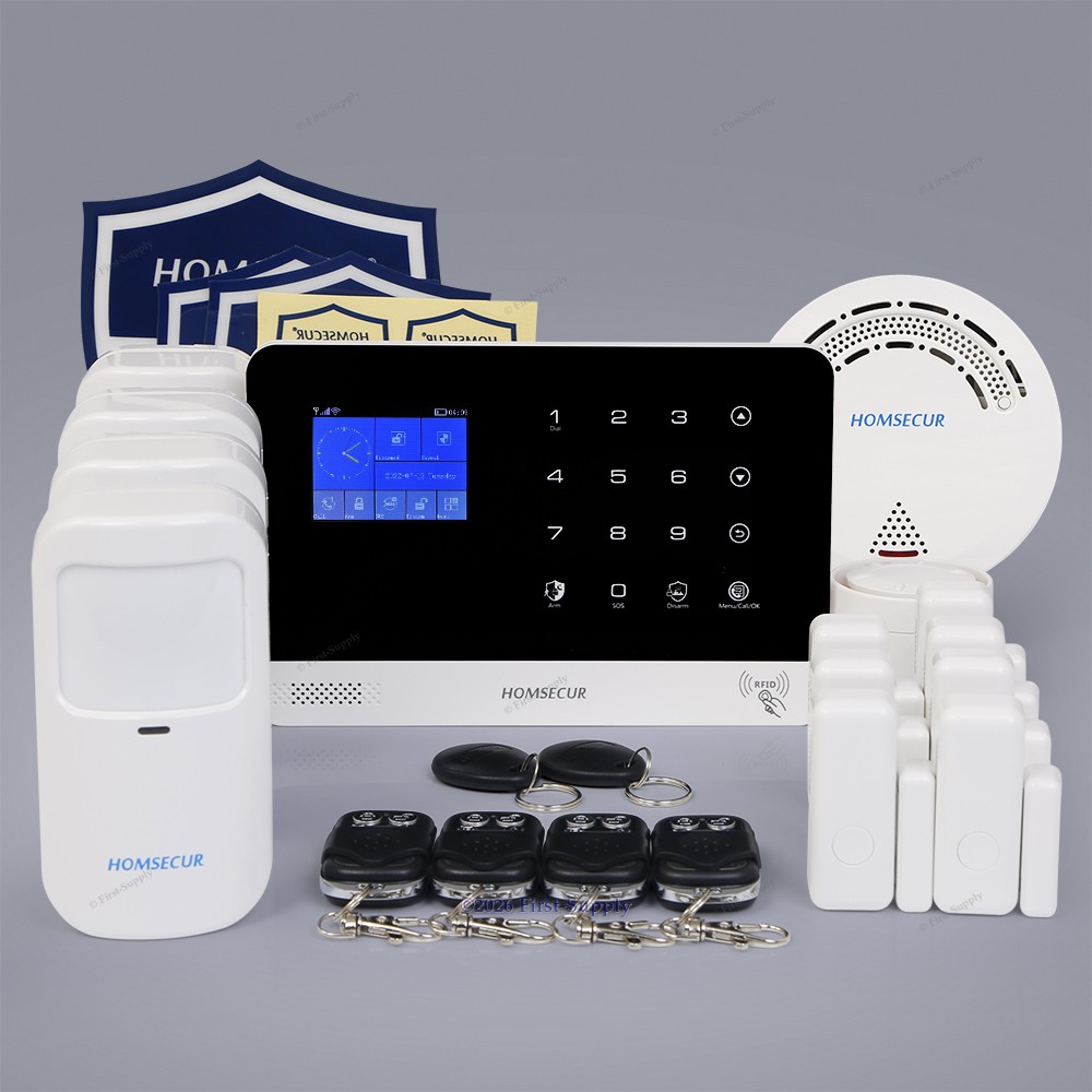 HOMSECUR Wireless WIFI 4G 2G RFID LCD Home House Alarm System