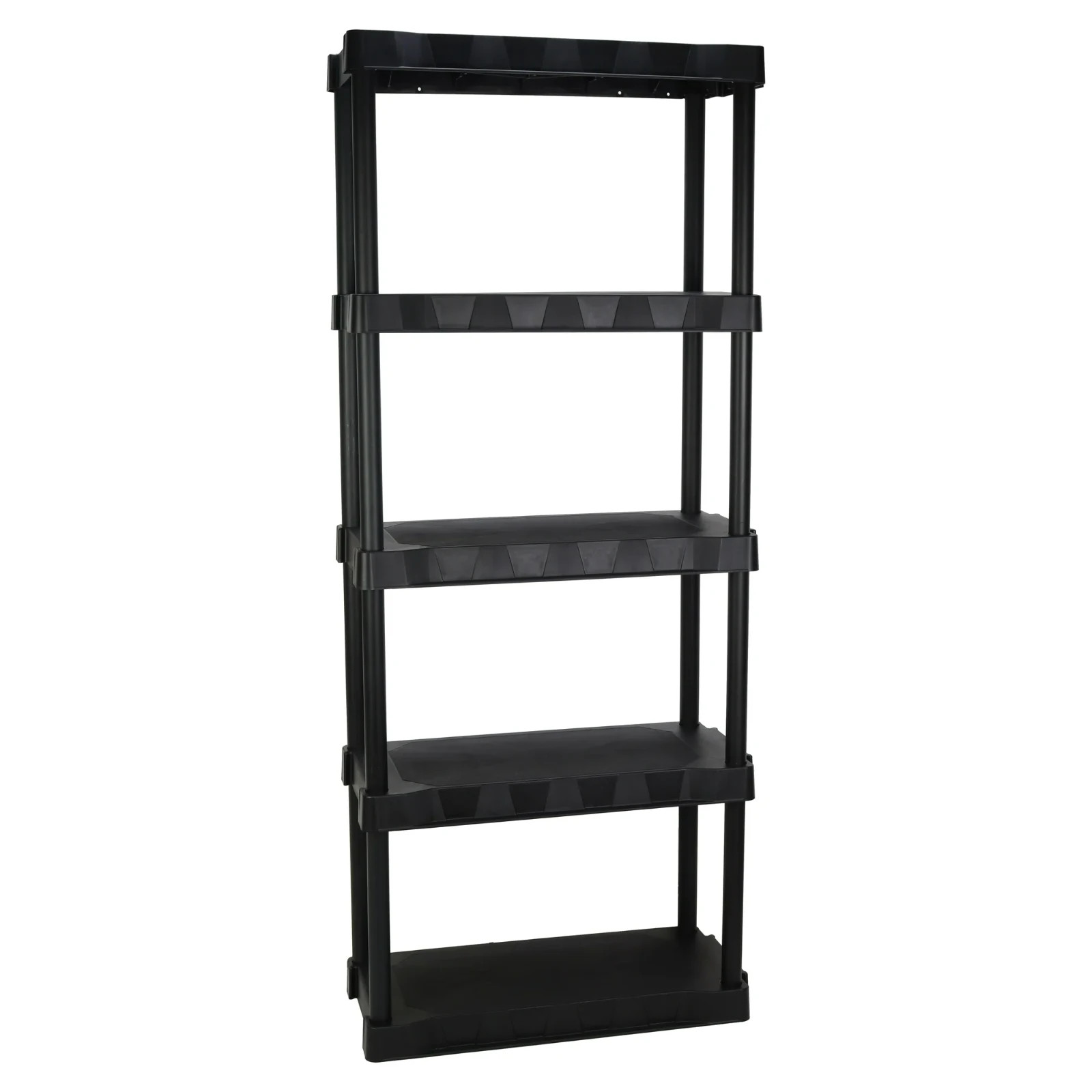 5-Tier Plastic Garage Shelving Unit Easy Assembly Durable Storage Solution New