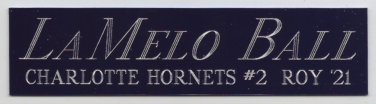 LaMelo BALL HORNETS NAMEPLATE FOR AUTOGRAPHED SIGNED BASKETBALL-PHOTO-FLOOR-SHOE