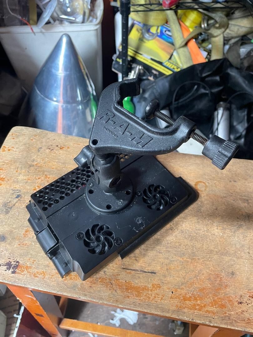 Ram GPS mount w/ avionics cooling fans installed.