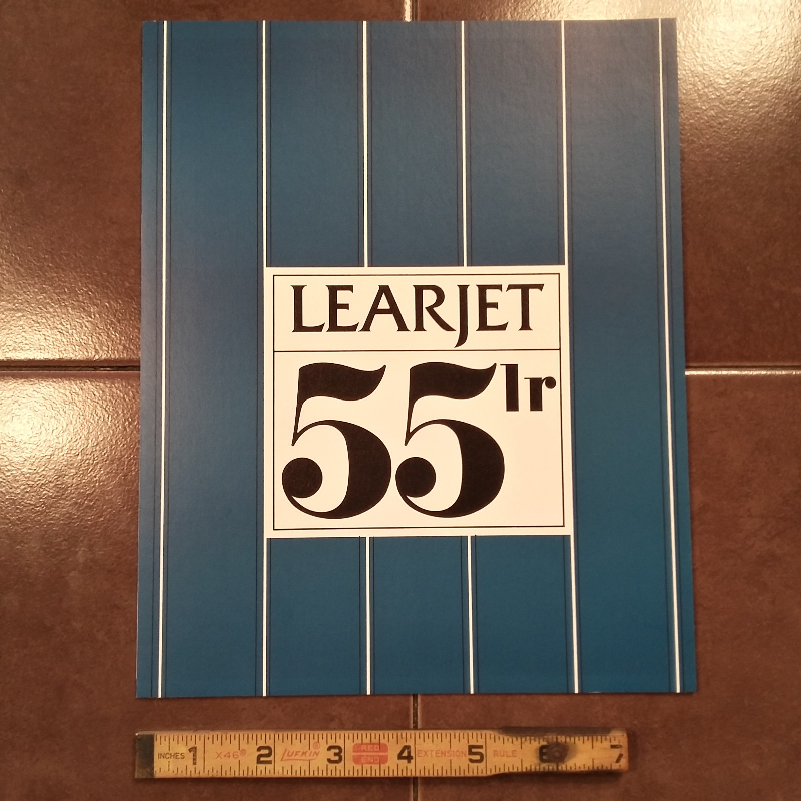 Original Gates Learjet 55LR Sales Brochure, TriFold, 8 x 10"