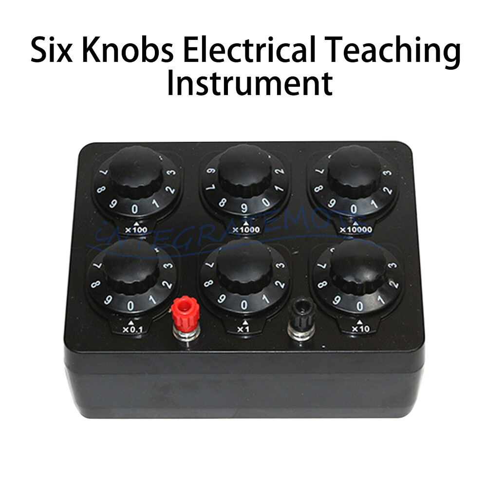 0-99999Ohm 0.5W 6knobs Simple Resistance Box Resistor Electrical teaching-