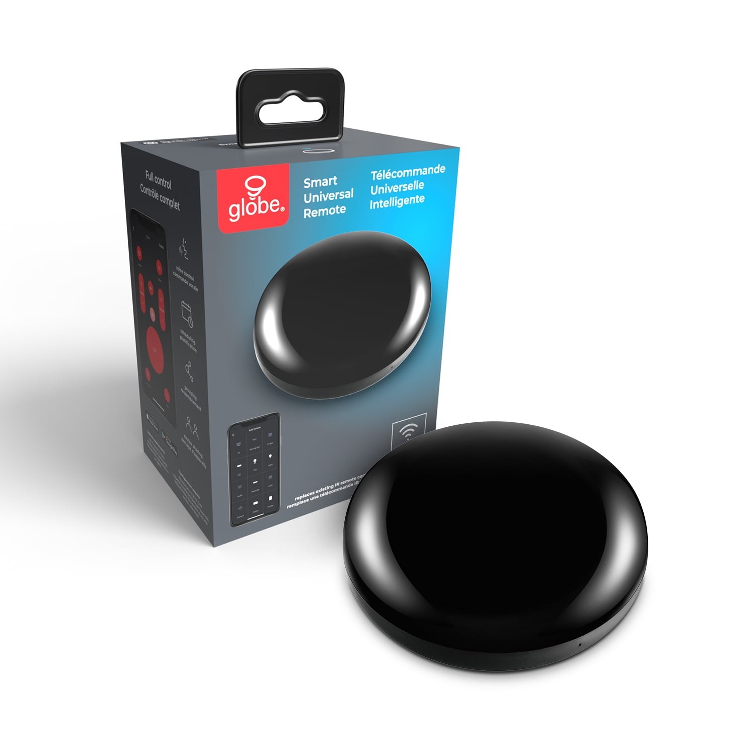 Globe Electric 50279 Wi-Fi Smart Remote, No Hub Required, Voice Activated, Black